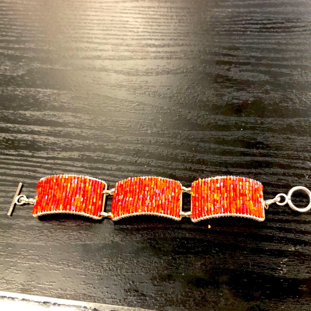 Beautiful beaded toggle bracelet